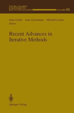 Couverture de l’ouvrage Recent Advances in Iterative Methods