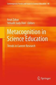 Couverture de l’ouvrage Metacognition in Science Education