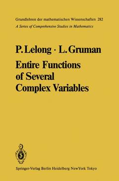 Couverture de l’ouvrage Entire Functions of Several Complex Variables