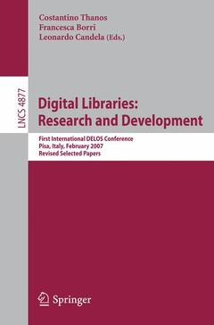 Couverture de l’ouvrage Digital Libraries: Research and Development