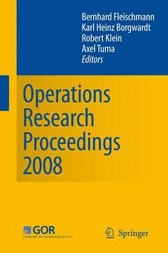 Couverture de l’ouvrage Operations Research Proceedings 2008