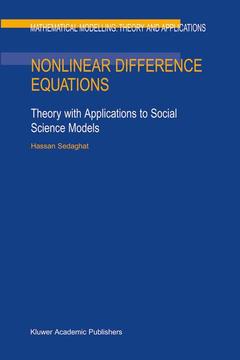 Cover of the book Nonlinear Difference Equations