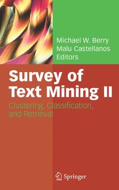 Couverture de l’ouvrage Survey of Text Mining II