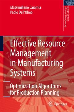 Cover of the book Effective Resource Management in Manufacturing Systems