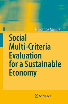 Couverture de l’ouvrage Social Multi-Criteria Evaluation for a Sustainable Economy