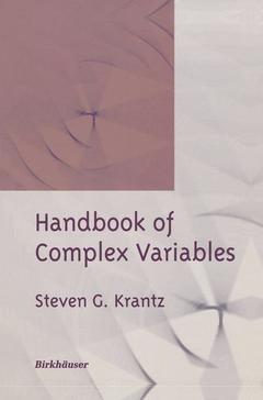 Couverture de l’ouvrage Handbook of Complex Variables