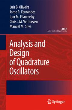 Couverture de l’ouvrage Analysis and Design of Quadrature Oscillators