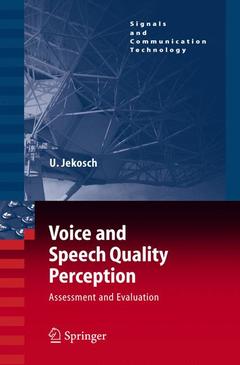 Couverture de l’ouvrage Voice and Speech Quality Perception