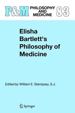 Couverture de l’ouvrage Elisha Bartlett's Philosophy of Medicine
