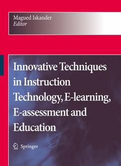 Couverture de l’ouvrage Innovative Techniques in Instruction Technology, E-learning, E-assessment and Education