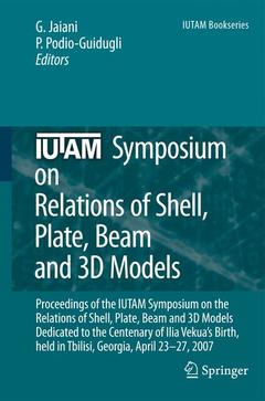 Couverture de l’ouvrage IUTAM Symposium on Relations of Shell, Plate, Beam and 3D Models
