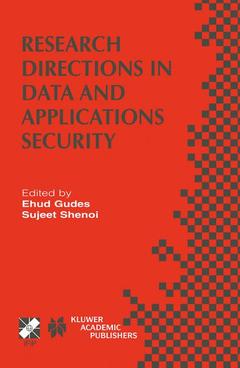 Couverture de l’ouvrage Research Directions in Data and Applications Security