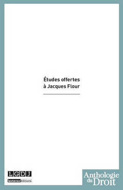 Cover of the book etudes offertes à jacques flour