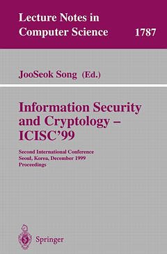 Couverture de l’ouvrage Information Security and Cryptology - ICISC'99