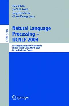 Couverture de l’ouvrage Natural Language Processing – IJCNLP 2004