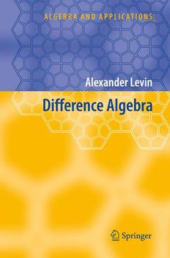 Couverture de l’ouvrage Difference Algebra