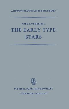 Couverture de l’ouvrage The Early Type Stars