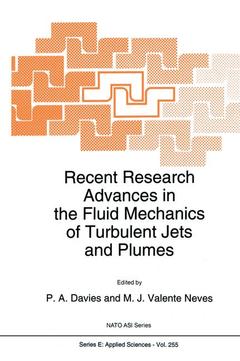 Cover of the book Recent Research Advances in the Fluid Mechanics of Turbulent Jets and Plumes