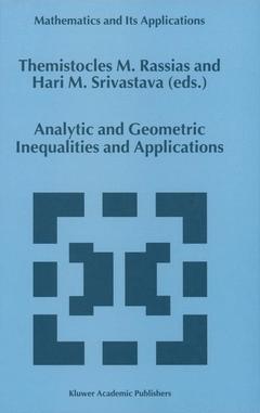 Couverture de l’ouvrage Analytic and Geometric Inequalities and Applications