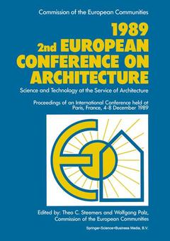 Couverture de l’ouvrage 1989 2nd European Conference on Architecture