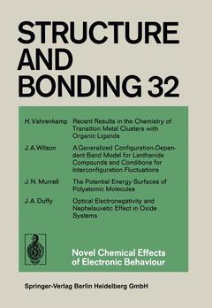 Couverture de l’ouvrage Novel Chemical Effects of Electronic Behaviour