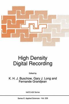 Couverture de l’ouvrage High Density Digital Recording