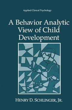 Couverture de l’ouvrage A Behavior Analytic View of Child Development