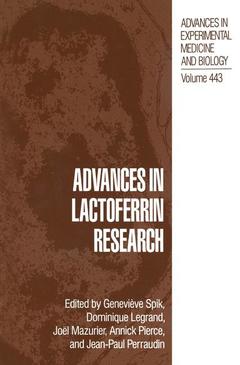 Couverture de l’ouvrage Advances in Lactoferrin Research
