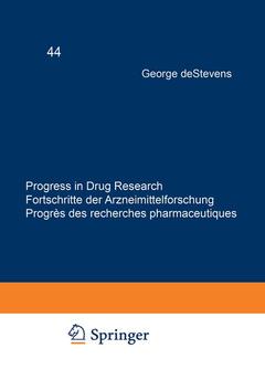 Couverture de l’ouvrage Progress in Drug Research / Fortschritte der Arzneimittelforschung / Progrès des recherches pharmaceutiques