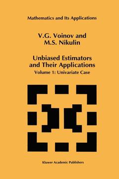 Cover of the book Unbiased Estimators and Their Applications