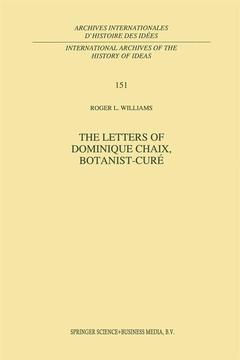 Couverture de l’ouvrage The Letters of Dominique Chaix, Botanist-Curé