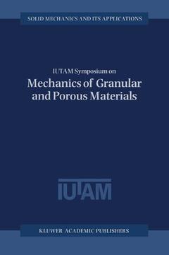 Couverture de l’ouvrage IUTAM Symposium on Mechanics of Granular and Porous Materials