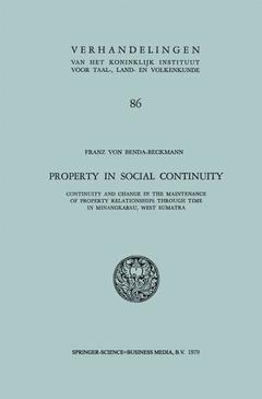 Couverture de l’ouvrage Property in Social Continuity