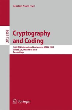 Couverture de l’ouvrage Cryptography and Coding