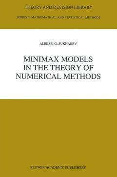 Cover of the book Minimax Models in the Theory of Numerical Methods