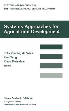 Couverture de l’ouvrage Systems approaches for agricultural development