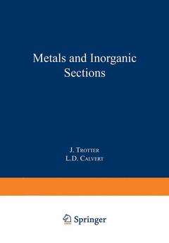 Couverture de l’ouvrage Metals and Inorganic Sections