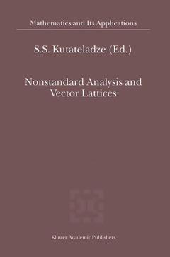 Couverture de l’ouvrage Nonstandard Analysis and Vector Lattices