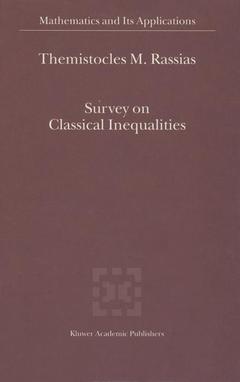 Couverture de l’ouvrage Survey on Classical Inequalities