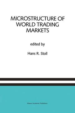 Couverture de l’ouvrage Microstructure of World Trading Markets