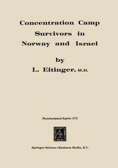 Couverture de l’ouvrage Concentration Camp Survivors in Norway and Israel