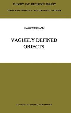 Cover of the book Vaguely Defined Objects