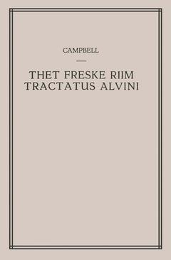 Couverture de l’ouvrage Thet Freske Riim Tractatus Alvini