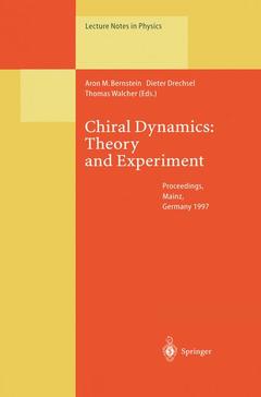 Couverture de l’ouvrage Chiral Dynamics: Theory and Experiment