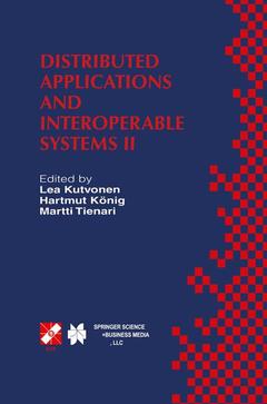 Couverture de l’ouvrage Distributed Applications and Interoperable Systems II