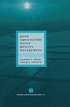 Couverture de l’ouvrage Pond Aquaculture Water Quality Management
