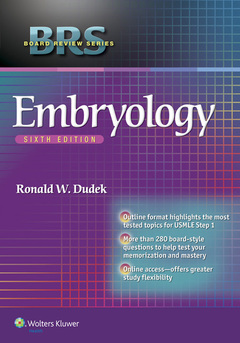 Couverture de l’ouvrage BRS Embryology