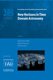 Couverture de l’ouvrage New Horizons in Time Domain Astronomy (IAU S285)