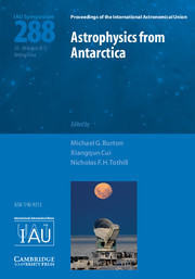 Couverture de l’ouvrage Astrophysics from Antarctica (IAU S288)