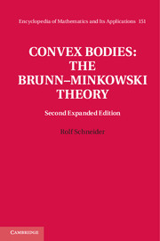 Couverture de l’ouvrage Convex Bodies: The Brunn–Minkowski Theory